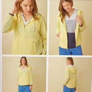 Northern Reflections Yellow Packaway Wind Hooded Jacket(Size Small)